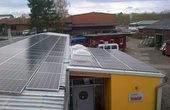 Photovoltaik-Anlage auf dem Dach der Kaiserslauterner Stadtteilwerkstatt