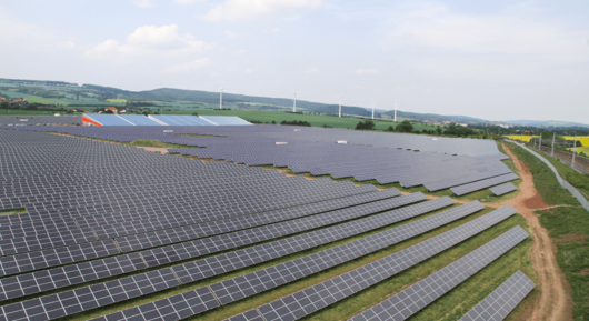 Solarpark in Berga erzeugt Ökostrom (Foto: Landesverband Erneuerbare Energie Sachsen-Anhalt e.V.)