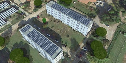 Blick auf die geplanten Solaranlagen in Rheinsberg (Grafik: Solarimo GmbH)