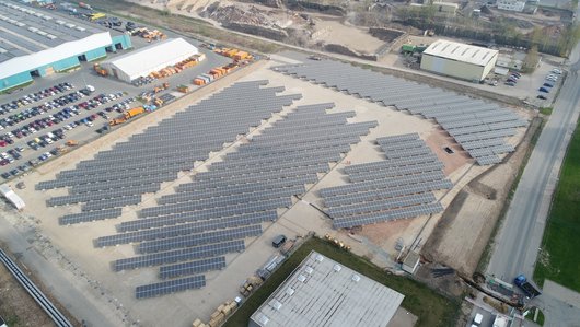 Hier sehen Sie die Solarmodule in Chemnitz (Foto: eins/Horus Vision)