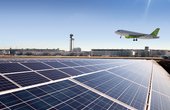 Solaranlage auf dem Flughafen in Düsseldorf erzeugt sauberen Strom (Foto: Grünwerke GmbH)