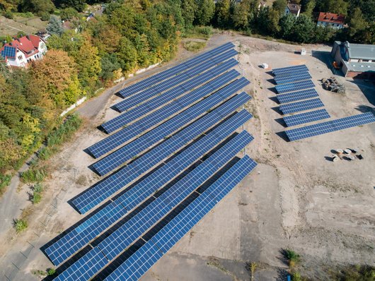 Hier sehen die den Solarpark "Blechhammer" in Saarbrücken (Foto: RAG Montan Immobilien)